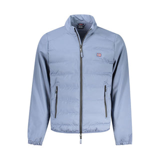 Norway 1963 Azzurro polyester men's jacket in blue with full front zip and long sleeves