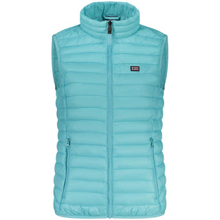Azzurro women’s nylon gilet by Norway 1963, sleeveless, lightweight, and blue, designed for casual outdoor wear.