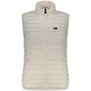 Norway 1963 Bianco Poliammide women's gilet with quilted design and front zipper, lightweight and stylish for casual wear