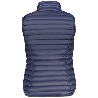 Blue Poliammide women's gilet by Norway 1963, featuring a lightweight design with a stand collar and front zipper.