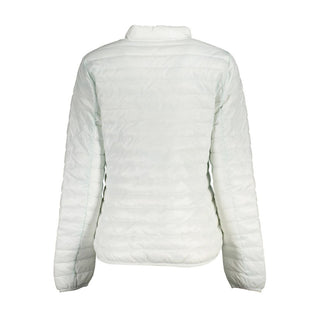 Light blue Norway 1963 Bianco Poliamide Donna jacket with a fitted design and front zipper, displayed on a hanger.