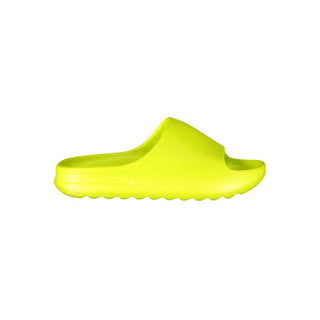 Yellow polyurethane women's slippers by Norway 1963, featuring comfortable slip-on style and soft textured sole.