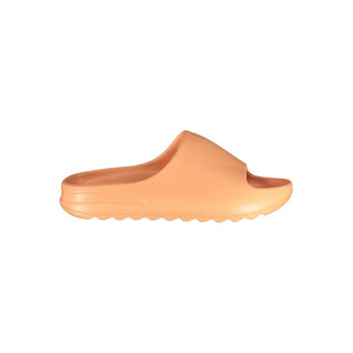 Orange polyurethane women's slippers by Norway 1963, featuring a comfortable slip-on design and casual style.