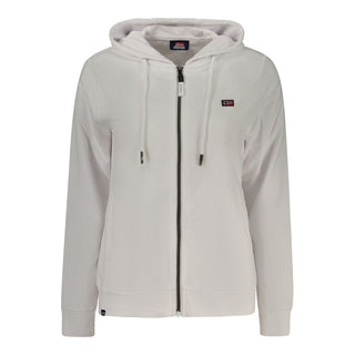 White cotton women's sweatshirt by Norway 1963 featuring a relaxed fit and casual style.