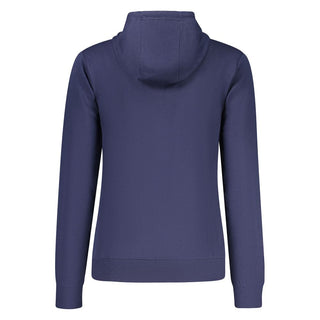 Blue cotton women's sweatshirt by Norway 1963 featuring a relaxed fit and crew neckline.
