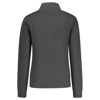 Black cotton women's sweatshirt from Norway 1963, showcasing a comfortable fit and classic design.