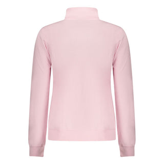 Pink cotton women's sweatshirt by Norway 1963, featuring a comfortable fit and casual style.