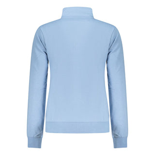 Azzurro Cotone Norway 1963 women's sweatshirt in light blue cotton fabric, featuring a relaxed fit and casual style.