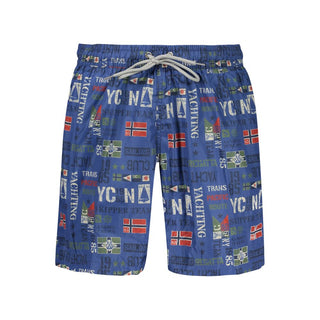Blue polyester men's swimwear by Norway 1963, featuring a sleek design and comfortable fit, ideal for swimming and beachwear.