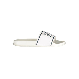 White polyurethane men's slipper from Norway 1963 with a soft, slip-on design and cushioned sole for comfortable indoor wear.