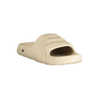 Beige polyurethane men's sandal by Norway 1963 with adjustable straps and open toe design.