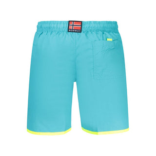 Azzurro polyamide men's swimwear shorts by Norway 1963, featuring a stylish blue design and comfortable fit.