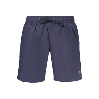 Blue polyamide men's swim boxer by Norway 1963, featuring a snug fit and quick-drying fabric for comfortable swimming.