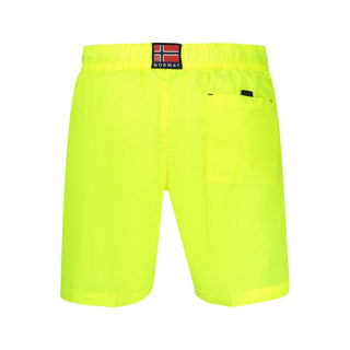 Yellow polyamide men's swimwear by Norway 1963, showcasing the fitted design and vibrant color on a plain background.