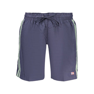 Norway 1963 men's boxer made of blue polyamide fabric, showcasing comfortable fit and smooth texture.