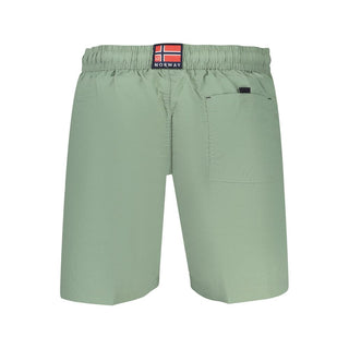 Green polyamide men's swimwear by Norway 1963 with a sleek fit, suitable for swimming and beachwear.
