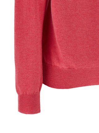 Multicolor wool cardigan by Comme Des Garçons Play featuring a cozy knit design and vibrant color blocks.