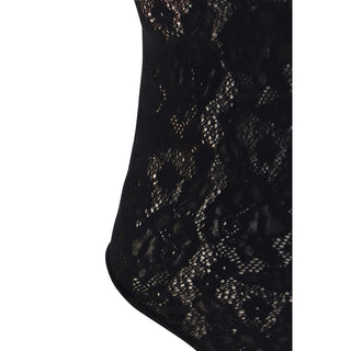 Black Wolford polyamide bodysuit with long sleeves, form-fitting design, and seamless construction.
