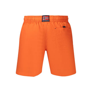 Orange polyamide men's boxer briefs by Norway 1963 with a snug fit and comfortable waistband.