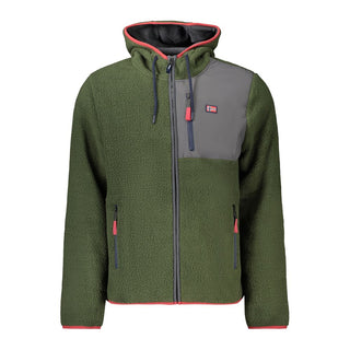 Norway 1963 Verde polyester men's sweatshirt displayed flat, showing its green color and classic crewneck design.