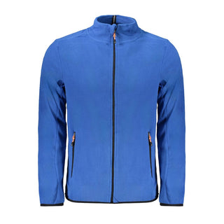Blue polyester men's sweatshirt by Norway 1963 featuring a relaxed fit and classic crewneck style.