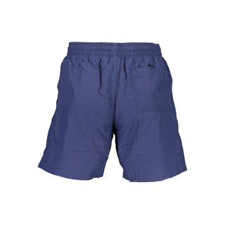 Blue polyamide men's swim boxer by Norway 1963 featuring a snug fit and athletic style for comfortable swimming.