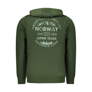 Green cotton men's sweatshirt by Norway 1963 featuring a comfortable fit and casual style.