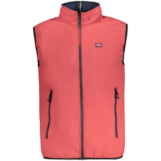 Norway 1963 Rosso polyester men's vest with a sleek design, featuring a front zipper and comfortable fit.