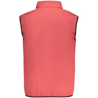 Norway 1963 Rosso polyester men's vest with front zipper and sleeveless design, suitable for casual or outdoor wear.