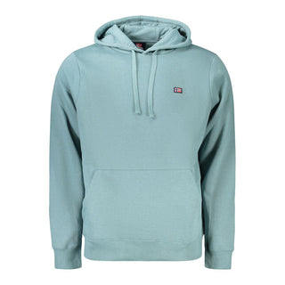 Green cotton men's sweatshirt by Norway 1963, featuring a comfortable fit and classic crewneck design.