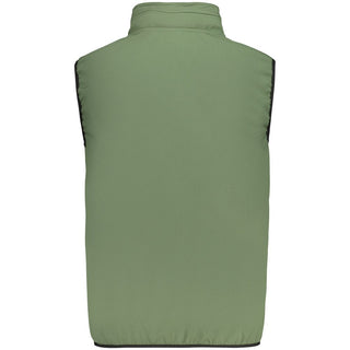 Norway 1963 Verde polyester men's vest with front zipper and lightweight design, suitable for casual or outdoor wear.