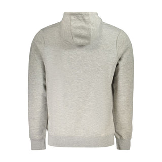 Gray cotton men's sweatshirt by Norway 1963, featuring a comfortable fit and classic design, shown on a hanger.