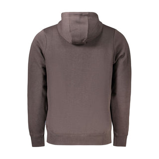 Brown cotton men's sweatshirt by Norway 1963, featuring a relaxed fit and classic crewneck design.