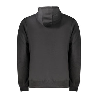 Black cotton men's sweatshirt by Norway 1963, featuring a comfortable fit and classic crewneck design.