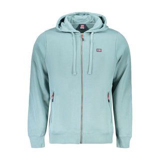 Green cotton men's sweatshirt by Norway 1963 featuring a casual fit and classic crewneck design.