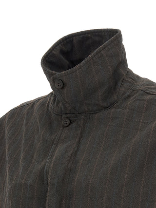 Brown polyester bomber jacket by Comme Des Garçons, featuring a sleek design and fitted style.