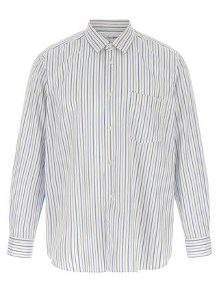 Multicolor cotton blouse by Comme Des Garçons featuring a relaxed fit and vibrant patchwork design.