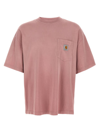 Multicolor cotton T-shirt by Carhartt Wip featuring a casual fit and vibrant striped design.