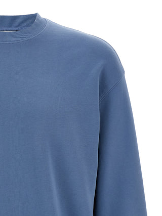 Blue cotton sweatshirt by Carhartt Wip with a relaxed fit, featuring ribbed cuffs and a classic crew neckline.