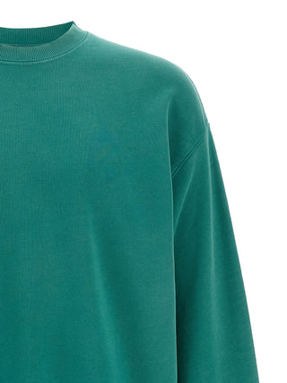 Carhartt Wip bicolor cotton sweatshirt showing a casual fit with contrasting color blocks and ribbed cuffs.