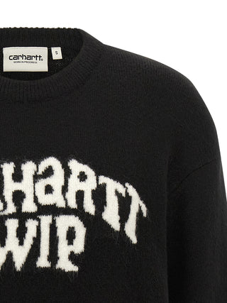 Bicolor acetate cardigan by Carhartt Wip featuring a stylish knit design and button closure, displayed on a neutral background.