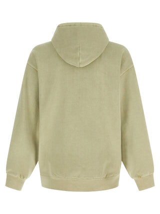 Beige Carhartt Wip cotton sweatshirt with a relaxed fit and ribbed cuffs, displayed on a hanger.
