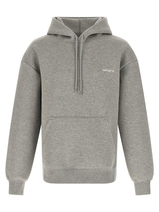 Gray cotton sweatshirt from Carhartt Wip, featuring a relaxed fit and classic design, displayed on a plain background.