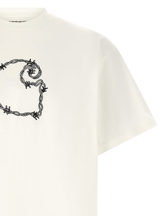 White organic cotton T-shirt by Carhartt Wip, featuring a classic fit and soft fabric, shown on a plain background.
