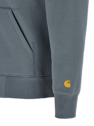 Blue cotton sweatshirt by Carhartt Wip featuring a relaxed fit and classic crewneck design.