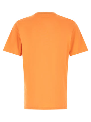 Orange Carhartt Wip cotton T-shirt with crew neck and short sleeves, displayed flat.