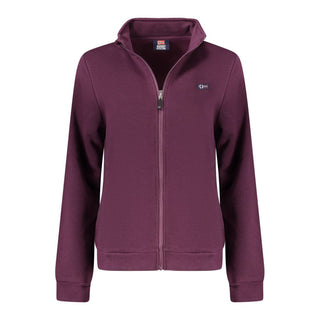 Norway 1963 Viola cotton women's sweatshirt featuring a relaxed fit with ribbed cuffs and neckline in soft white fabric.