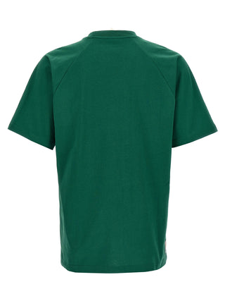 Bicolor organic cotton T-shirt by Carhartt Wip featuring a casual fit and contrasting color blocks.