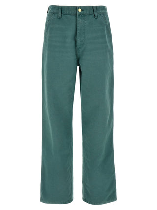 Bicolor organic cotton casual pants by Carhartt Wip, featuring a relaxed fit and stylish two-tone design.