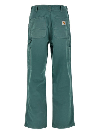 Bicolor organic cotton casual pants by Carhartt Wip, featuring a relaxed fit and stylish bicolor design.